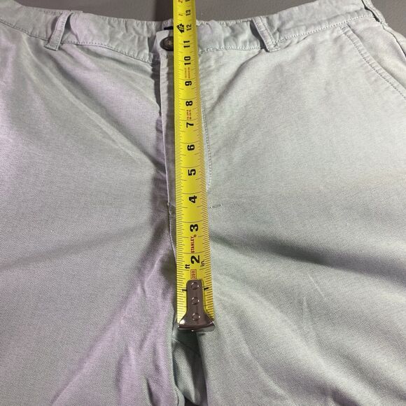 IZOD Pants Chino Flat Front Classic Straight Fit Cotton Casual Mens 36x30 Green - Picture 6 of 7